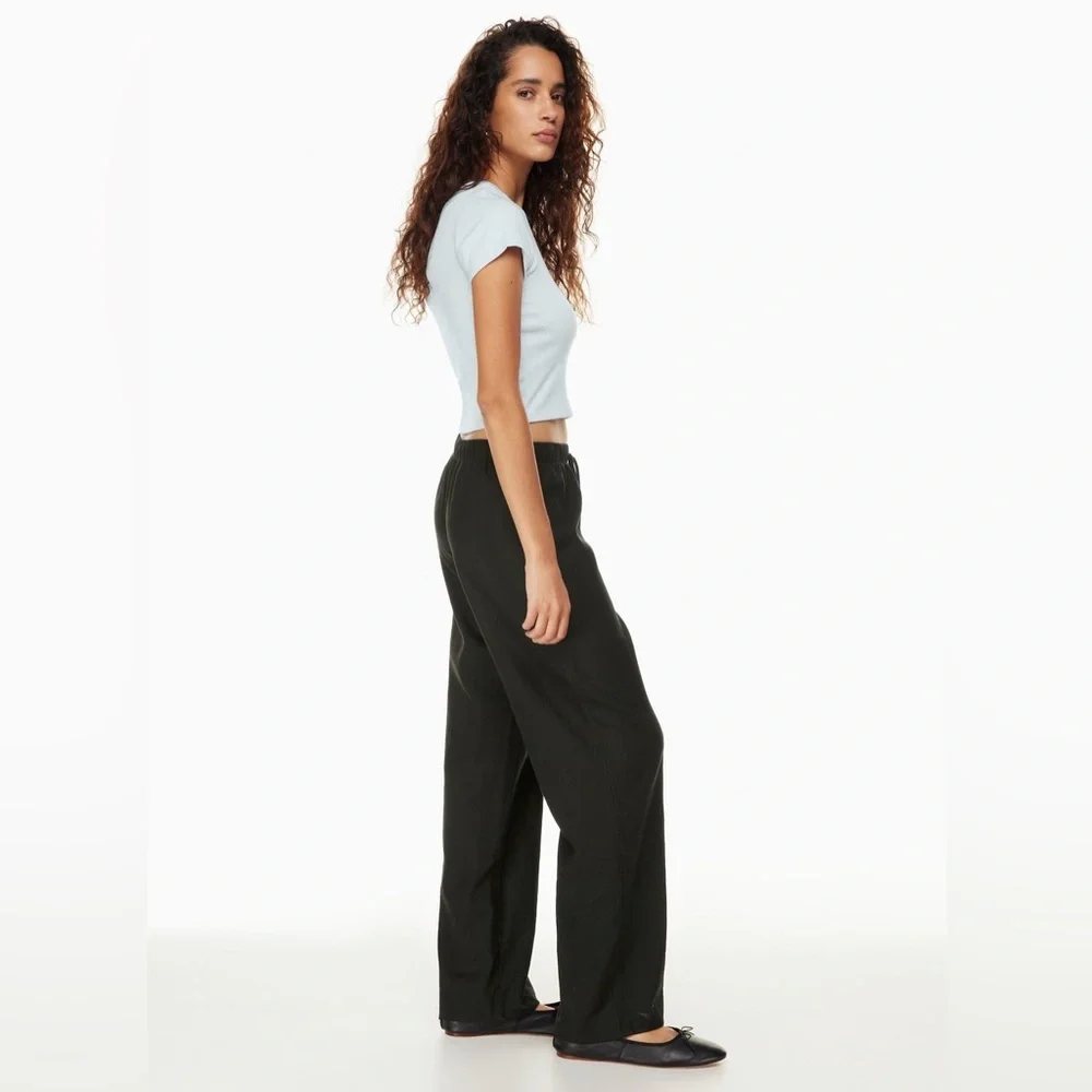 Aritzia Black The Lodge Pant Cruise Linen